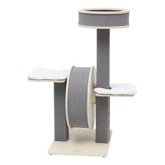 4animalz ® stabiele krabpaal met katten loopwiel 106 cm hoog - Image 1