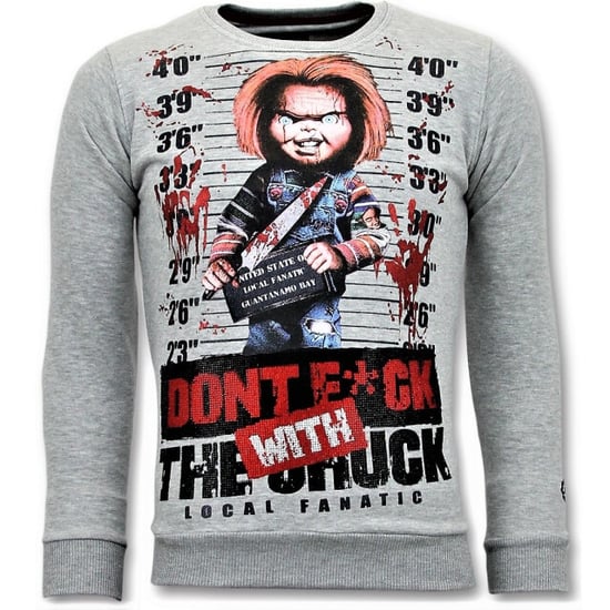 Local Fanatic Trui bloody chucky angry print - Image 1