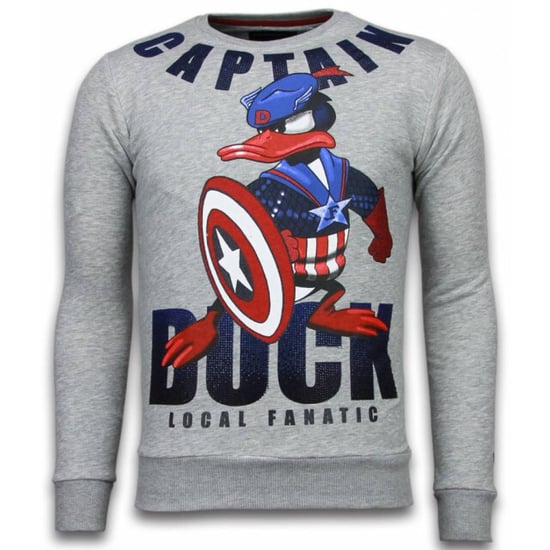 Local Fanatic Captain duck rhinestone sweater - Image 1