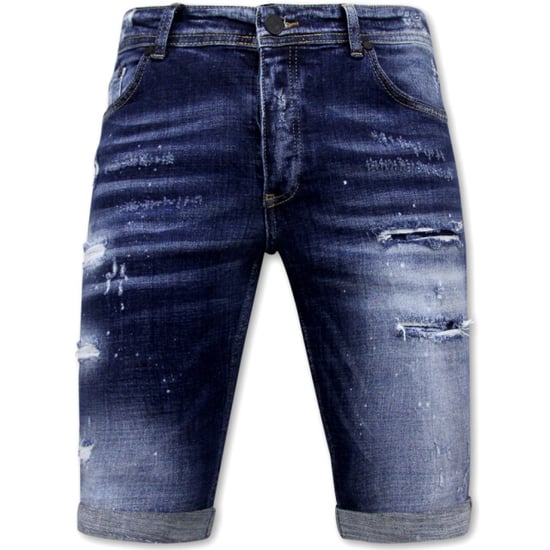 Local Fanatic Stretch short h paint splash slim fit - Image 1