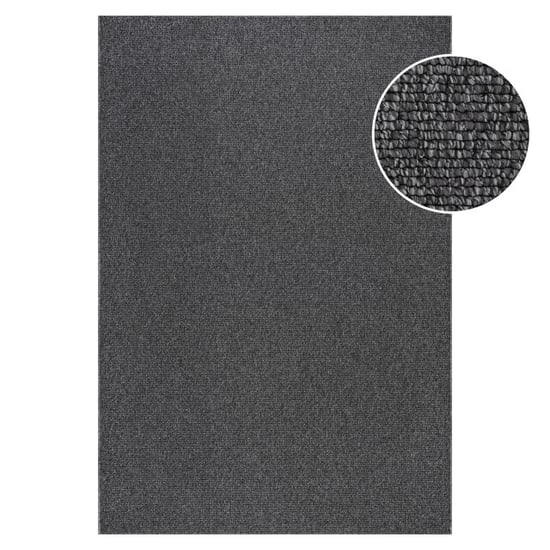 Muratap Lora plus laagpolig effen vloerkleed geweven design antraciet- 80x300 cm - Image 1