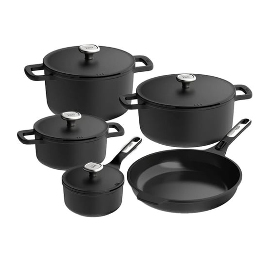 BergHOFF Leo recycled pannenset phantom 5 delig geschikt voor downdraft kookplaat - Image 1