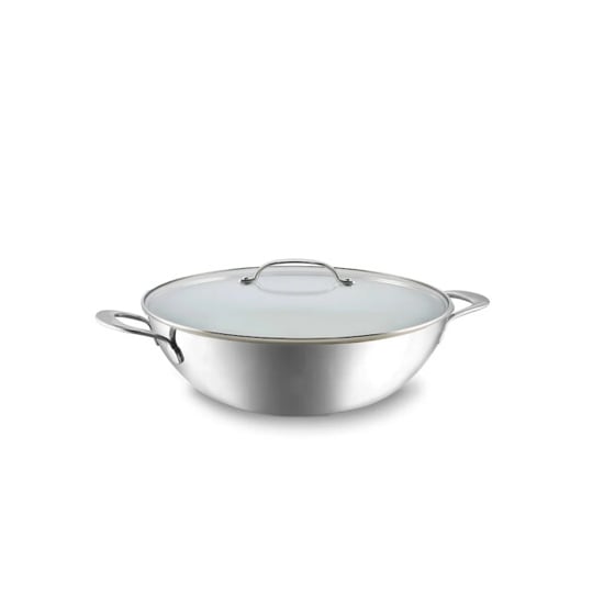 Habonne Avance wok 24 cm triply rvs met glasdeksel - Image 1