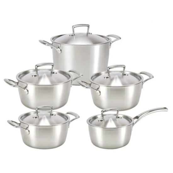 Habonne Queen triply pannenset 5 delig rvs - Image 1