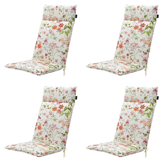 Madison tuinstoelkussen hoge rug milly natural ca. 120x50 cm set van 4 - Image 1