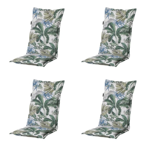 Madison tuinstoelkussen hoge rug bliss blue ca. 123x50 cm set van 4 - Image 1