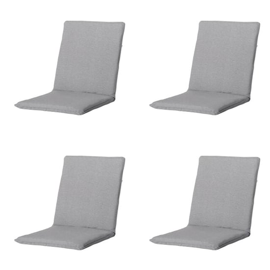 Madison stapelstoelkussen napels grey ca. 97x49 cm set van 4 - Image 1