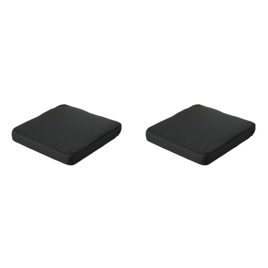 Madison lounge profi-line zitkussen rib black ca. 60x60 cm set van 2 - Image 1