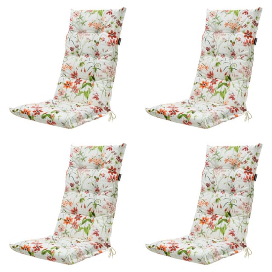Madison tuinstoelkussen hoge rug milly natural ca. 123x50 cm set van 4 - Image 1