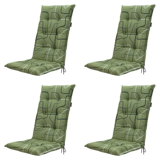 Madison tuinstoelkussen hoge rug joah sage ca. 123x50 cm set van 4 - Image 1
