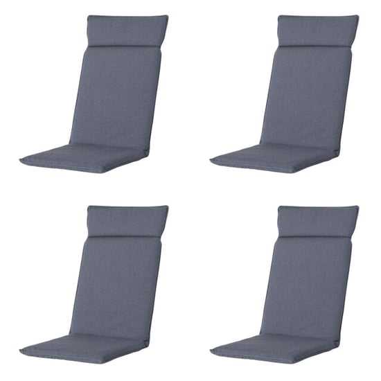 Madison tuinstoelkussen hoge rug manchester denim grey ca. 120x50 cm set - Image 1