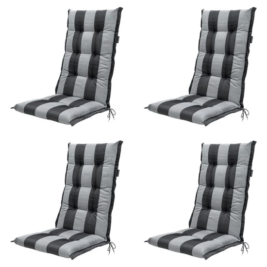 Madison tuinstoelkussen hoge rug alice grey ca. 123x50 cm set van 4 - Image 1