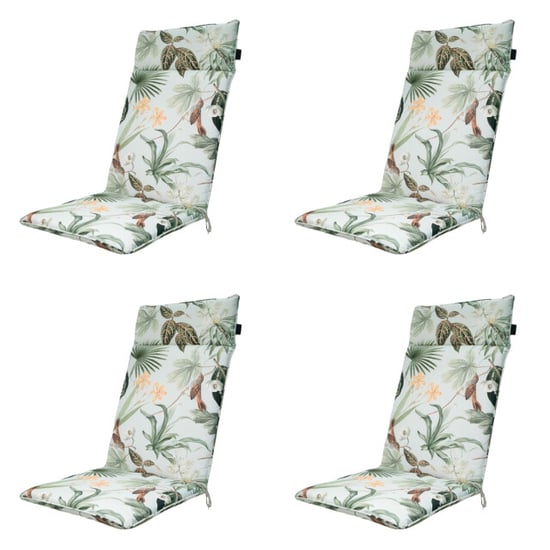 Madison tuinstoelkussen hoge rug grasse green ca. 120x50 cm set van 4 - Image 1