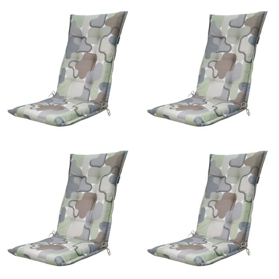Madison tuinstoelkussen hoge rug grafi sage ca. 123x50 cm set van 4 - Image 1