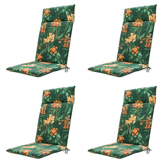 Madison tuinstoelkussen hoge rug lua green ca. 120x50 cm set van 4 - Image 1