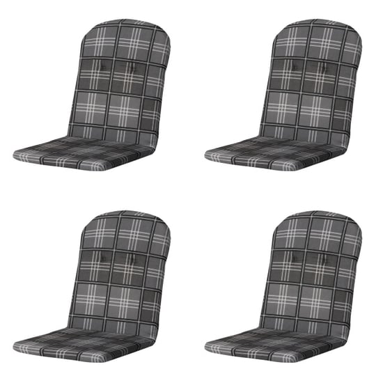 Madison kuipstoelkussen hoge rug patchy grey ca. 96x45 cm set van 4 - Image 1