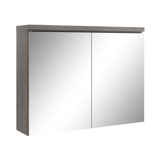 Badplaats Badkamerkast paso 80 x 20 x 60 cm grijs spiegelkast badkamer - Image 1