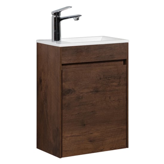Badplaats Toiletmeubel sinta 40 x 22 cm walnoot bruin fonteinmeubel met - Image 1