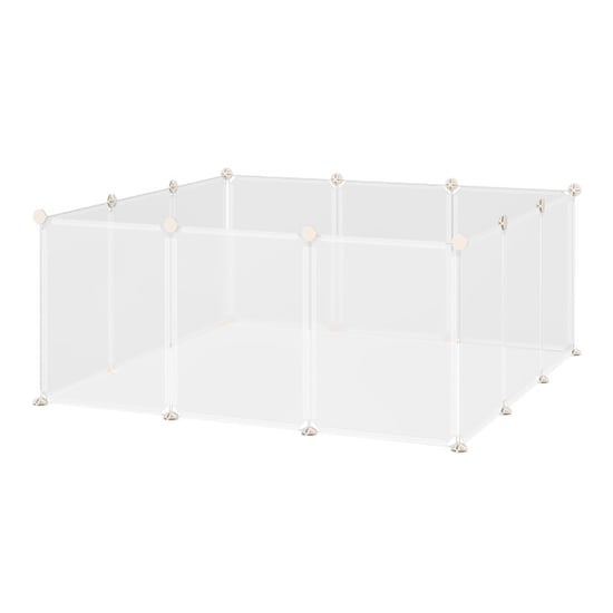 4goodz Pawhut dierenren kunststof 105x105x45 cm 12 panelen - Image 1