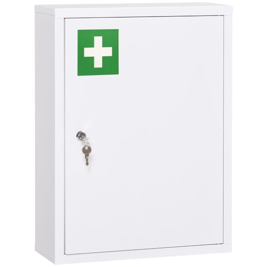 4goodz Medicijnkastje ehbo-kastje met slot rvs 15x40x53 cm - - Image 1