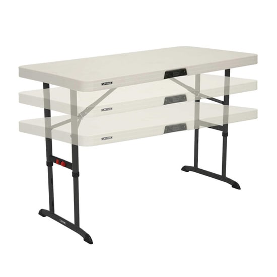 Lifetime Kunststof campingtafel in hoogte verstelbaar 122x61x86 cm - Image 1