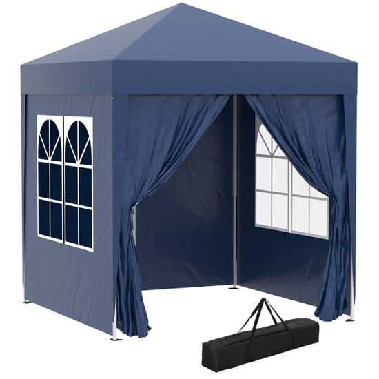 4goodz Outsunny partytent paviljoen 2x2 m opvouwbaar met 4 zijwanden en rits - - Image 1