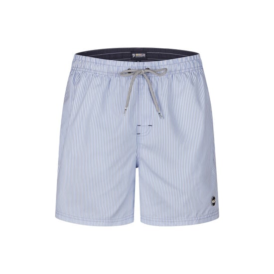 Happy Shorts Heren zwemshort lichtblauw/wit gestreept - Image 1