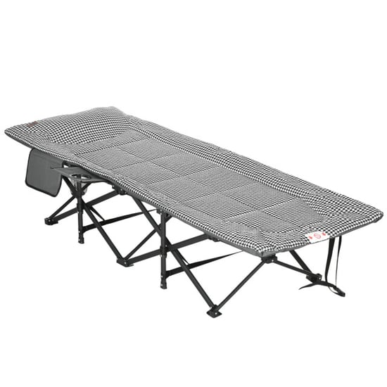 4goodz Outsunny veldbed campingbed met tas & bekerhouder tot 120kg - Image 1