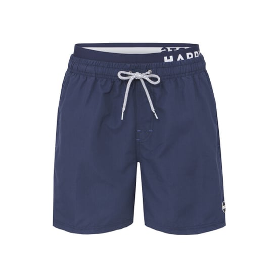 Happy Shorts Heren zwemshort dubbele waistband effen donker - Image 1