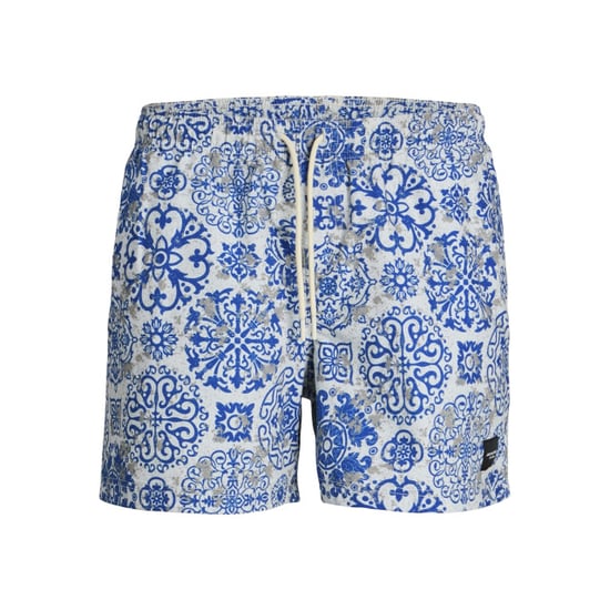 Jack & Jones Heren zwemshort jpstmaui mature azulejo print wit/blauw - Image 1