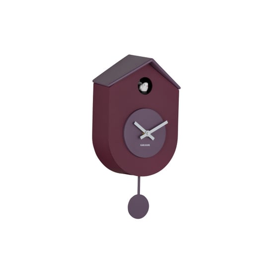 Karlsson wandklok grato cuckoo dark mauve & soft lavender - Image 1