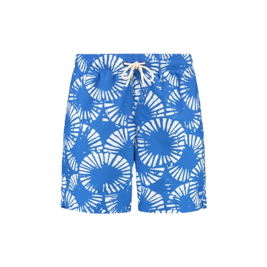 Shiwi Heren zwemshort mike 7" gerimpelde print blauw/wit - Image 1