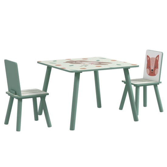 4goodz Zonekiz kinderspeelgroep 3-8 jaar, 1 tafel & 2 stoelen, schattig dierenmotief, - Image 1