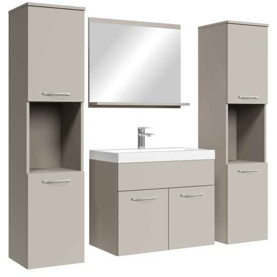 Badplaats Badkamermeubel set montreal xl 60 x 35 cm beige badmeubel met - Image 1