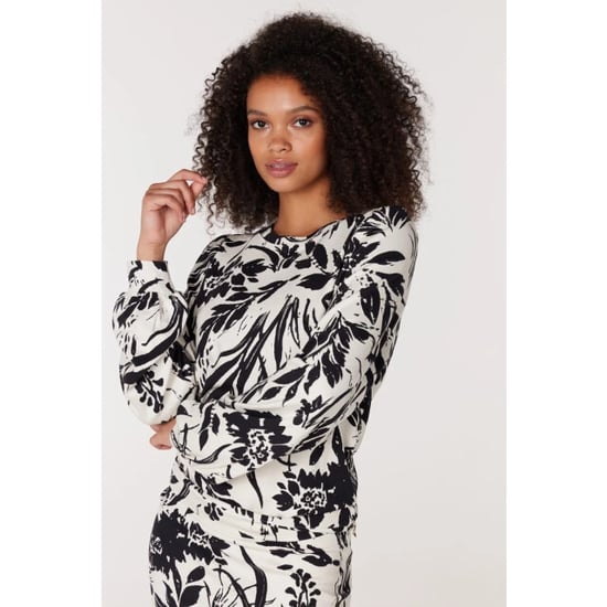 JANSEN AMSTERDAM Hvf198 top flower print winter white black - Image 1