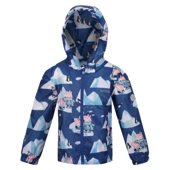 Regatta Barns Penguin Peppa Pig Packaway Vattentät Jacka (Rymdblå/Arktisk Blå) - Image 1
