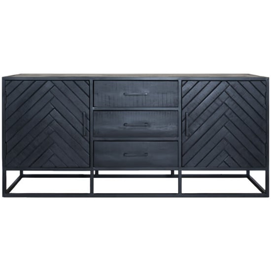 Home67 Dressoir rune visgraat mangohout 170 cm - Image 1
