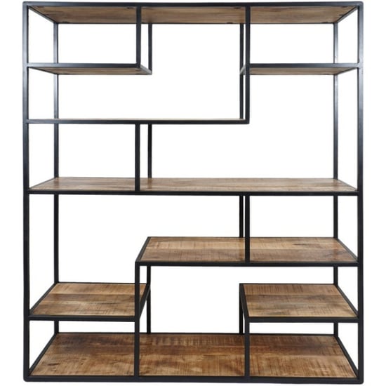 Home67 Vakkenkast huub hout 210 x 145 cm roomdivider - Image 1
