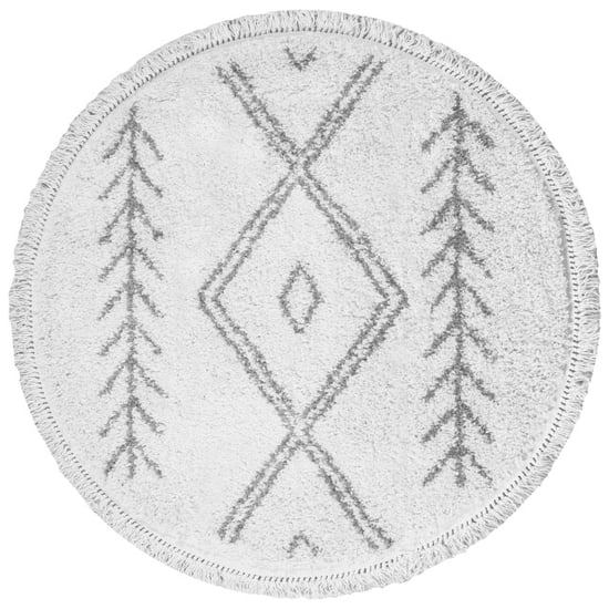 Home67 Vloerkleed rabat cream rond ø160 cm - Image 1