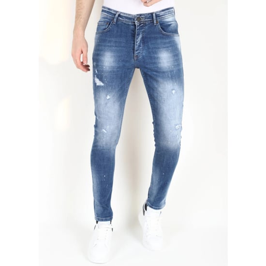 Mario Morato Slim fit spijkerbroek met verfspatten mm108 - Image 1