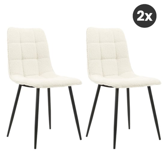 Multifurn 2x eetkamerstoel yerevan bouclé- - Image 1