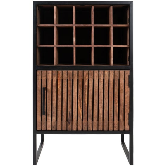 Home67 Wijnkast loek 90 x 55 cm mangohout - Image 1