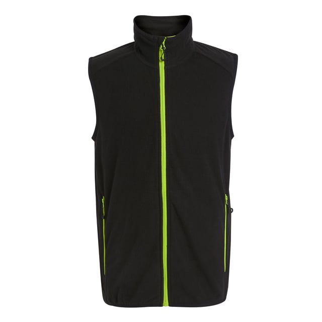 Regatta Mens Navigate Fleece Gilet (Black/Lime Green)