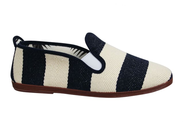 Flosssy Amara Mens Navy/Creme Plimsolls