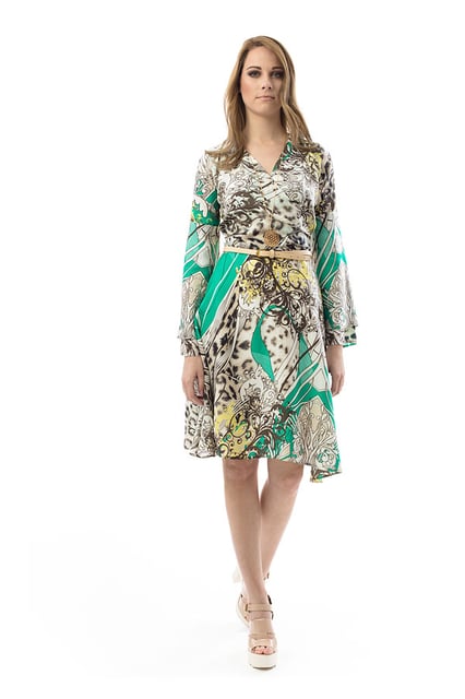 Faux Wrap Style Kleid