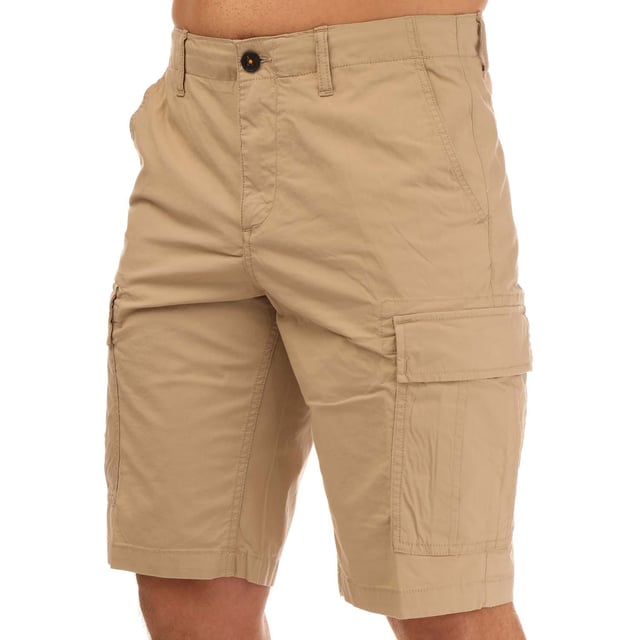 Men's Timberland Outdoor Poplin Cargo Shorts in Beige