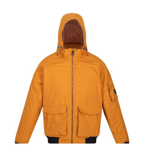 Regatta Mens Faizan Hooded Waterproof Jacket (Cathay Spice)