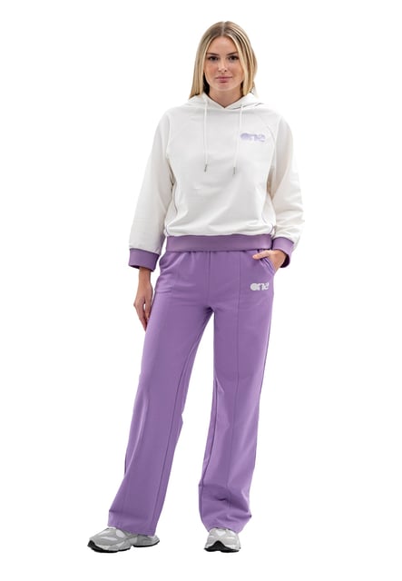 Tom Barron Damen-Hoodie mit Stickerei und geripptem Trainingsanzug-Set mit Seitenbesatz