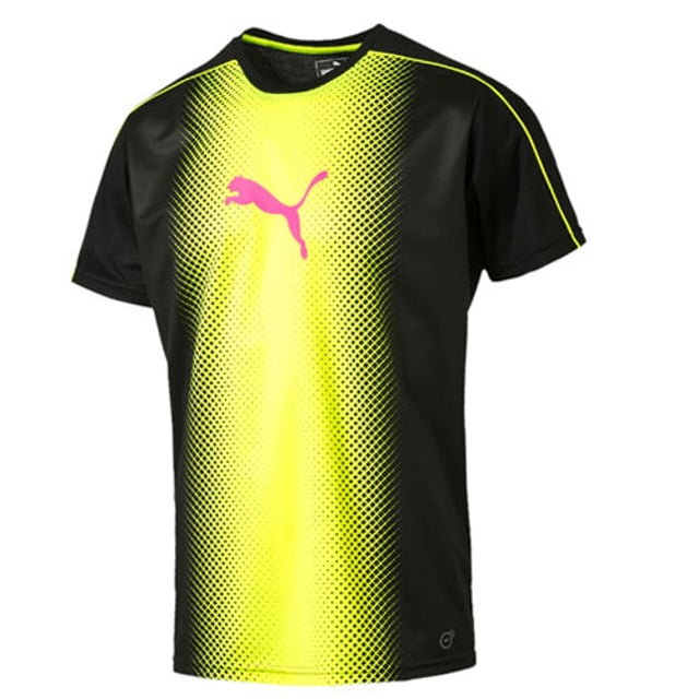 Puma it Evo TRG Touch Cat Graphic Black Yellow Herren T-Shirt 654843 57