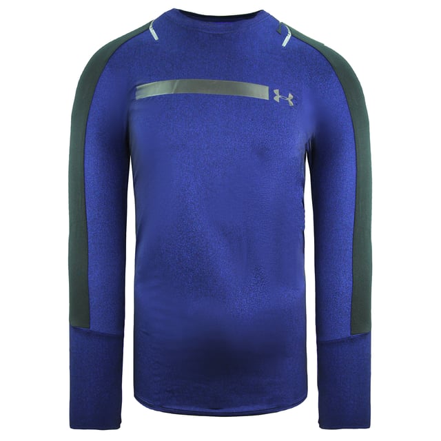 Under Armour HeatGear Fitted Top Long Sleeve Navy Mens Training